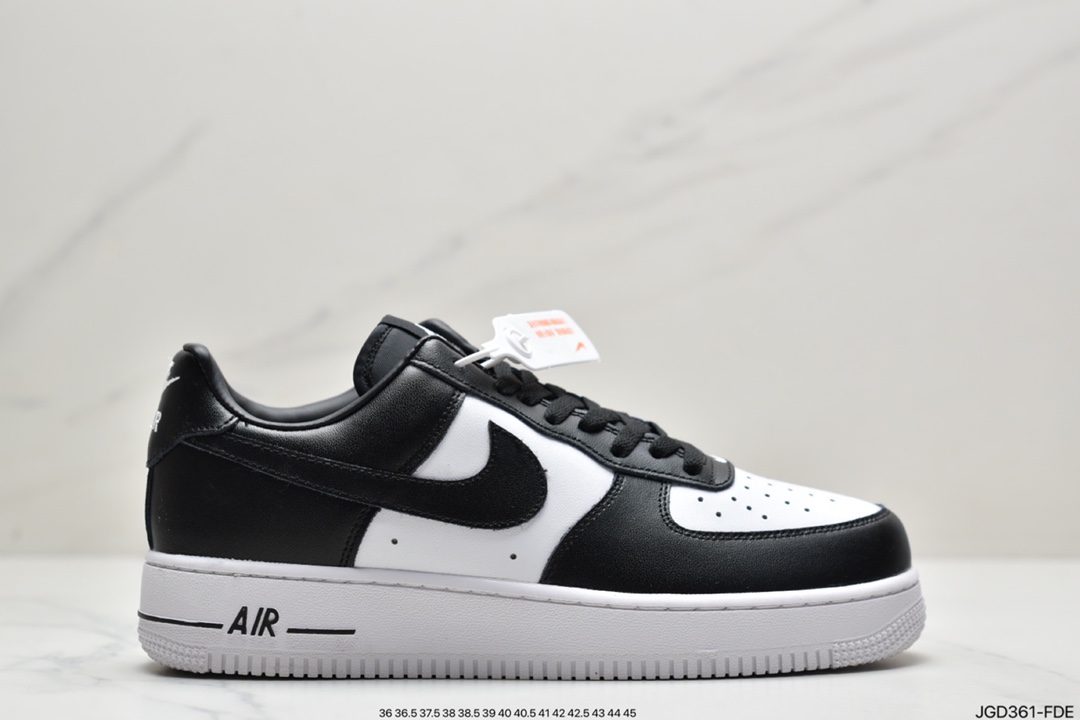 180  耐克Nike Air Force 1’07 Low 皮革白黑熊猫 空军一号AQ4134-100