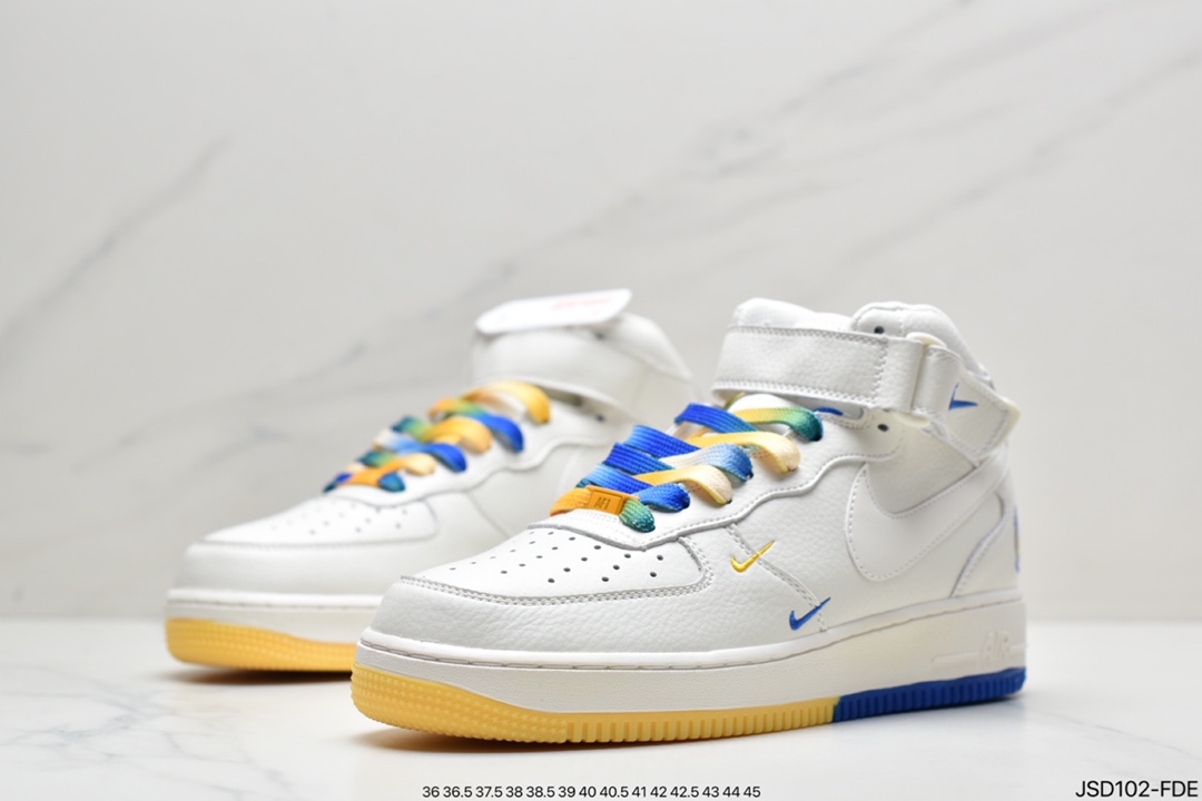 200 耐克Nk Air Force 1’07 Low 米兰黄”金州勇士城市限定空军高帮休闲板鞋 GS6638-150