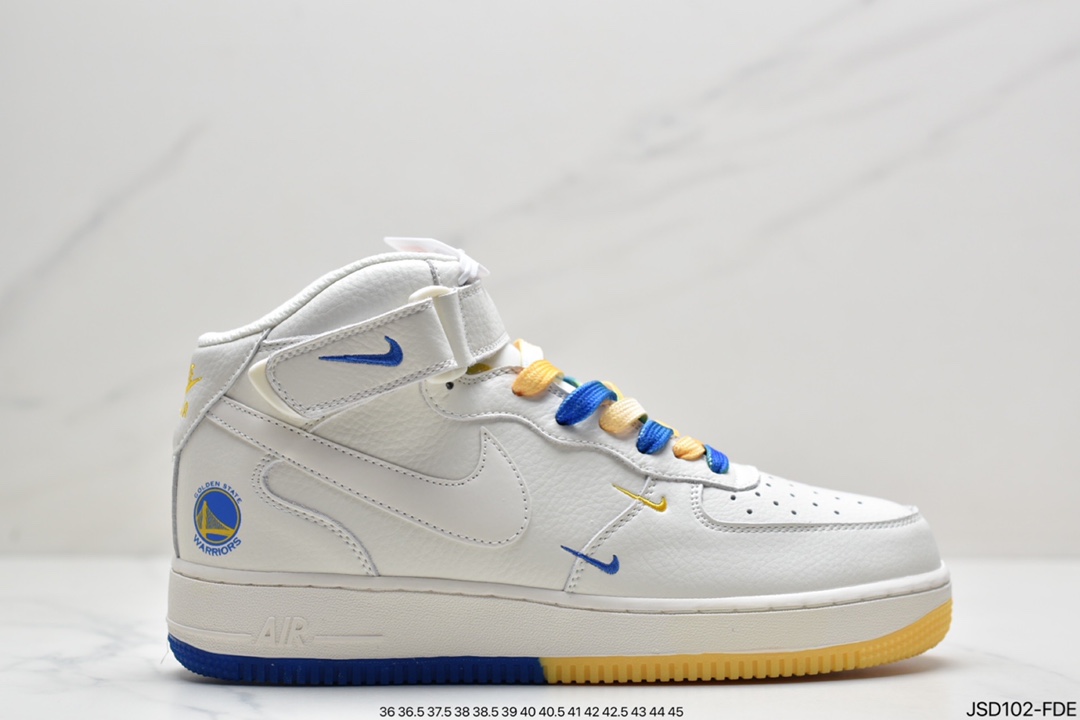 200 耐克Nk Air Force 1’07 Low 米兰黄”金州勇士城市限定空军高帮休闲板鞋 GS6638-150