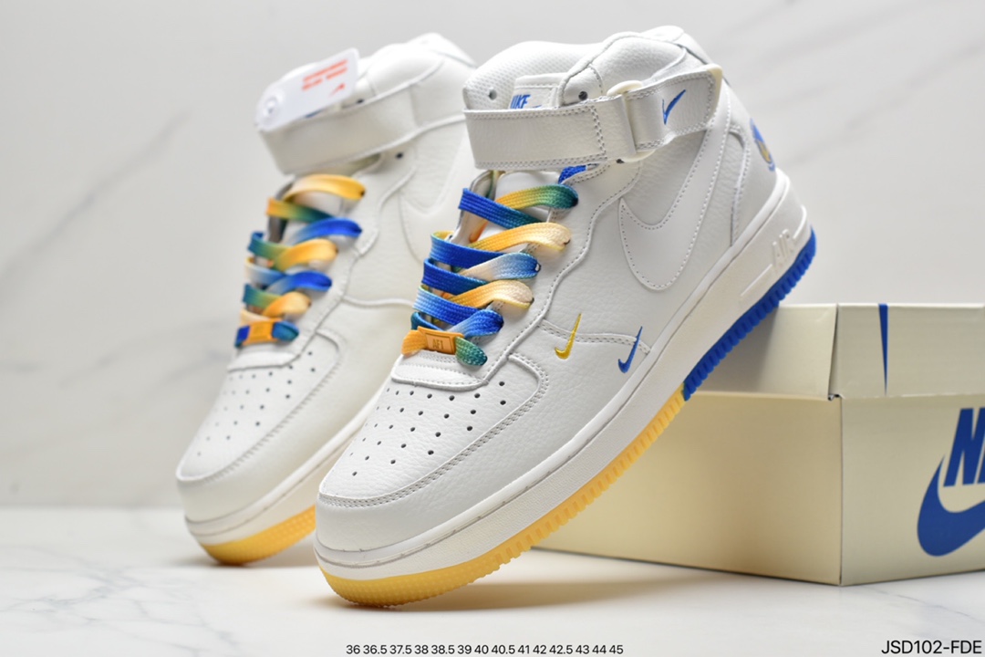 200 耐克Nk Air Force 1’07 Low 米兰黄”金州勇士城市限定空军高帮休闲板鞋 GS6638-150