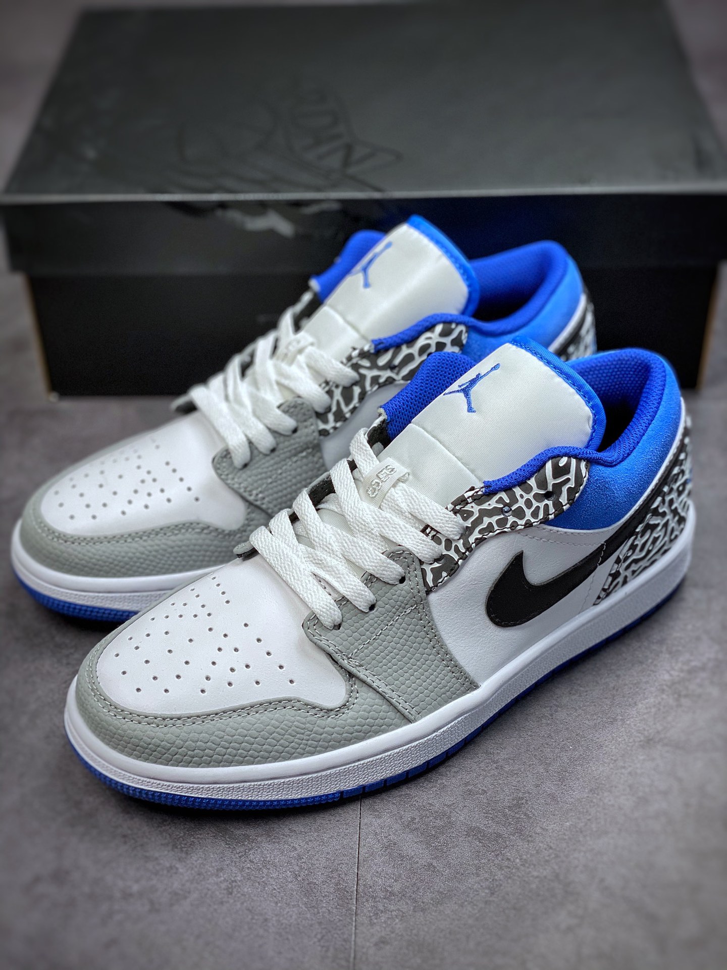 200 Air Jordan 1 Low 灰白蓝 AJ1乔1低帮休闲板鞋 DM1199-140
