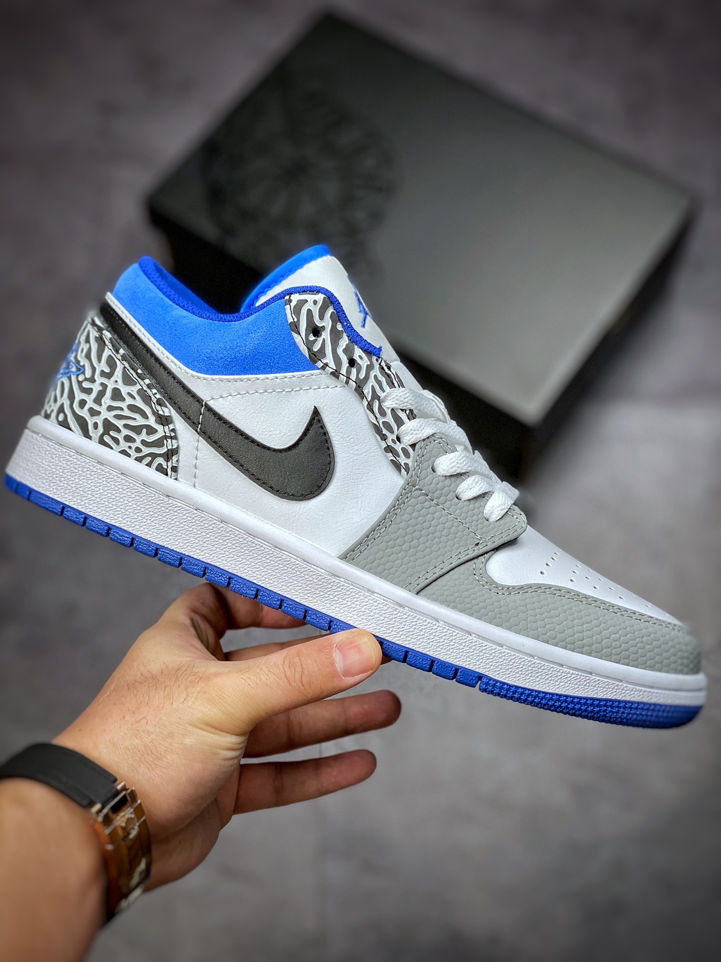 200 Air Jordan 1 Low 灰白蓝 AJ1乔1低帮休闲板鞋 DM1199-140