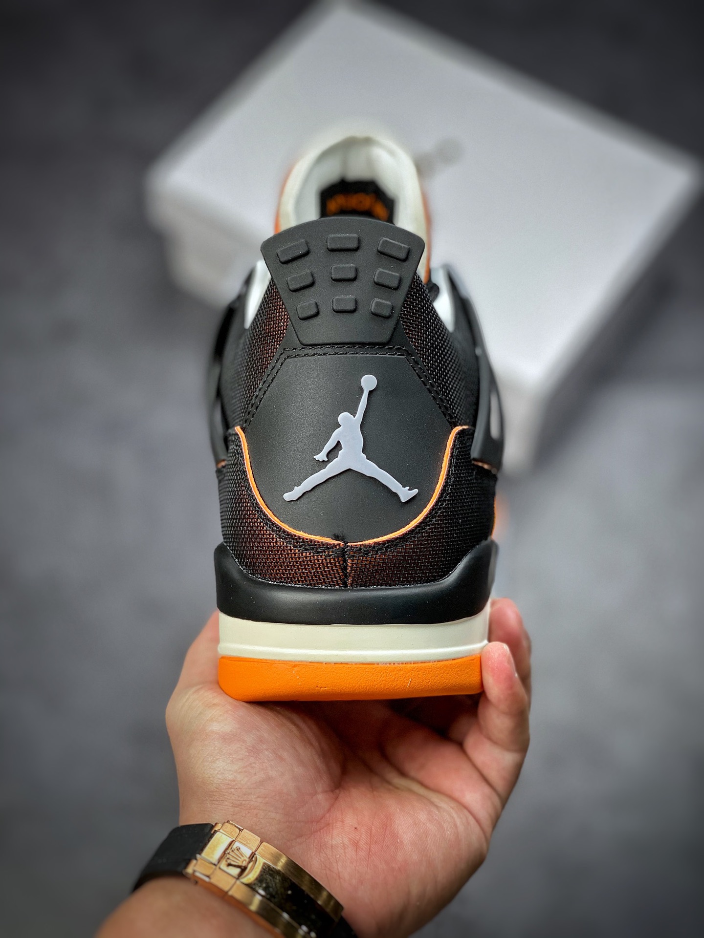 380 #纯原Air Jordan AJ4 Retro 黑橙海星橙 CW7183-100