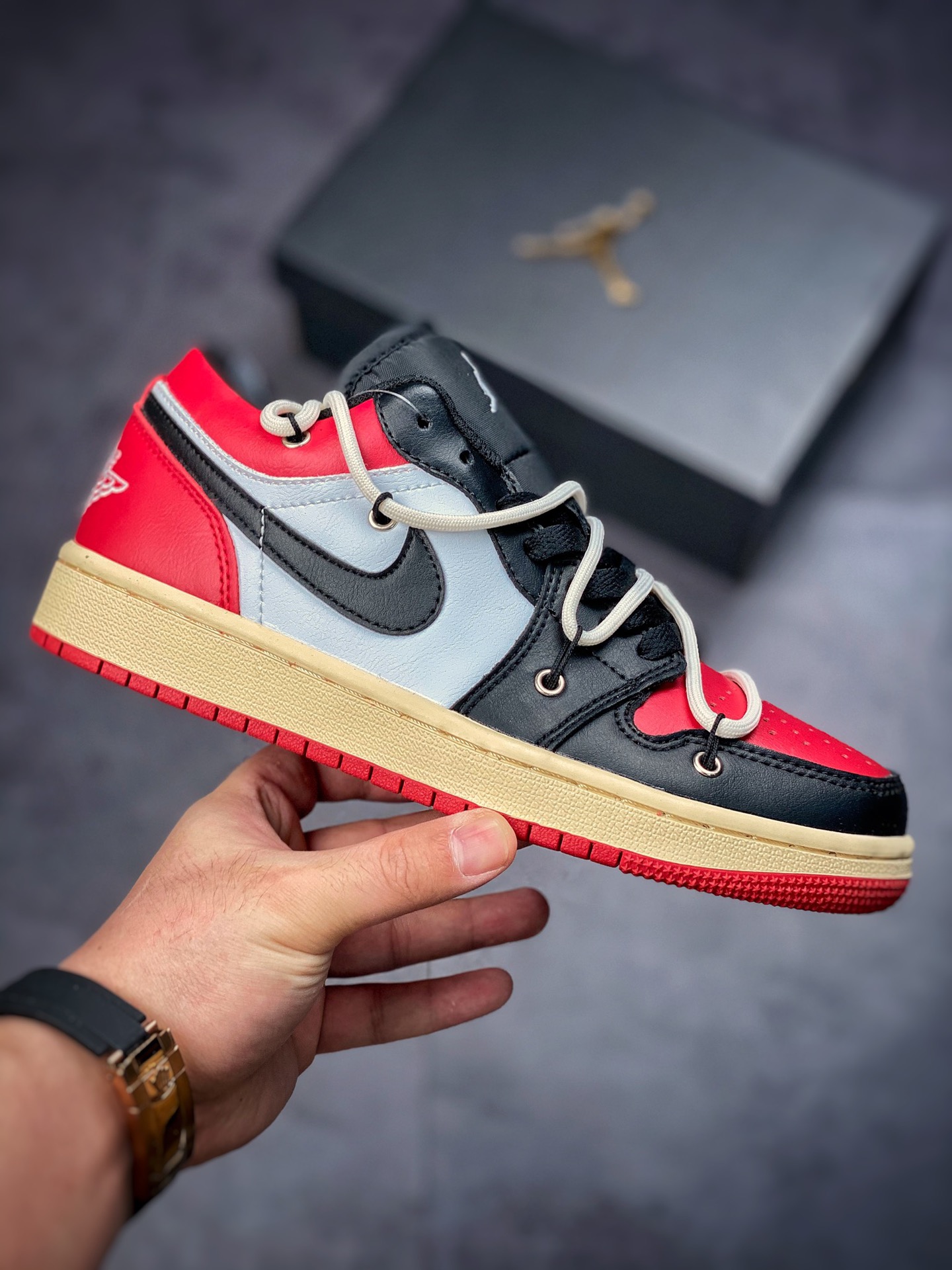 240 Air Jordan 1 Low 解构鞋带 低帮复古文化休闲运动篮球鞋553560-612