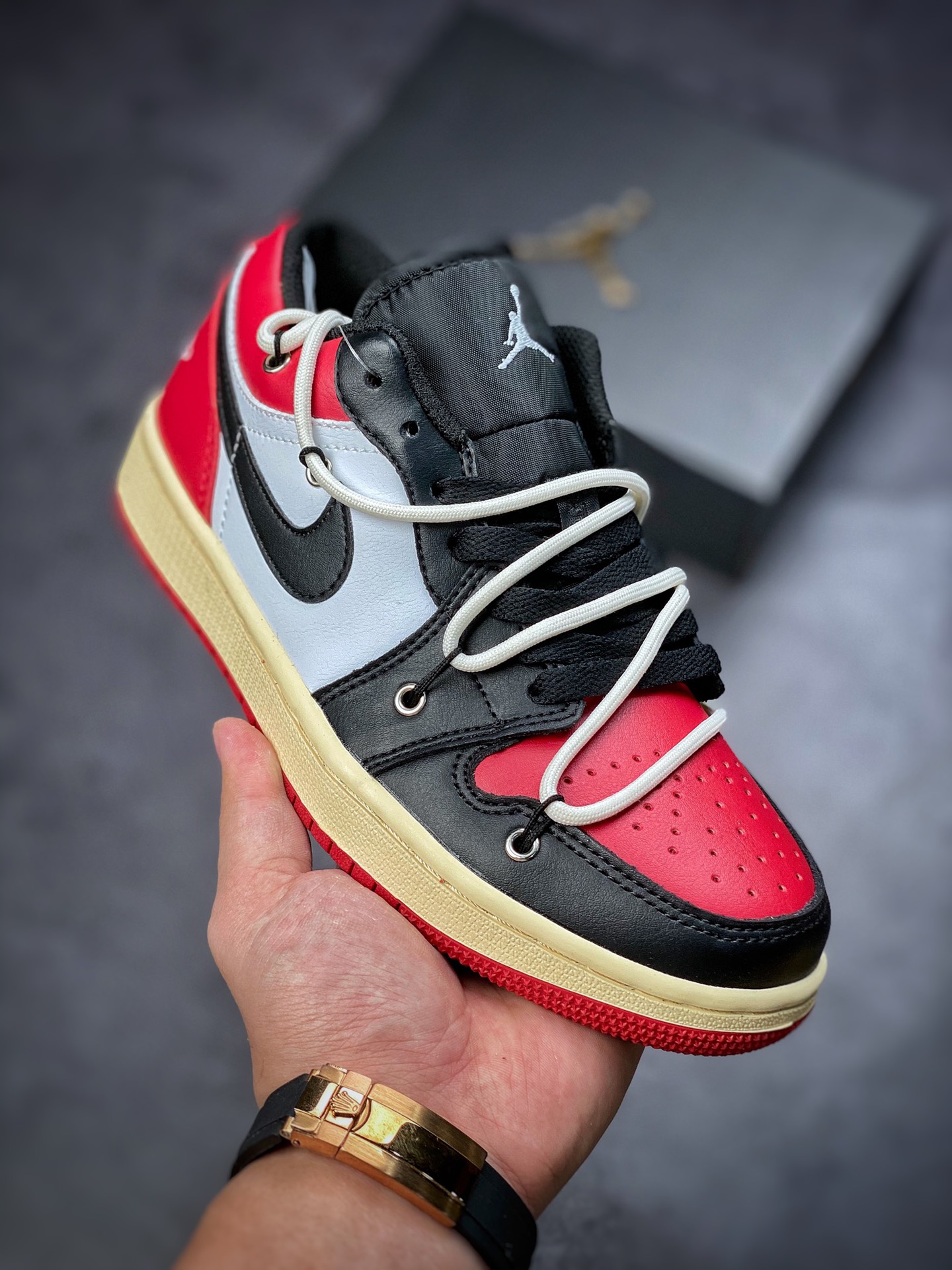 240 Air Jordan 1 Low 解构鞋带 低帮复古文化休闲运动篮球鞋553560-612