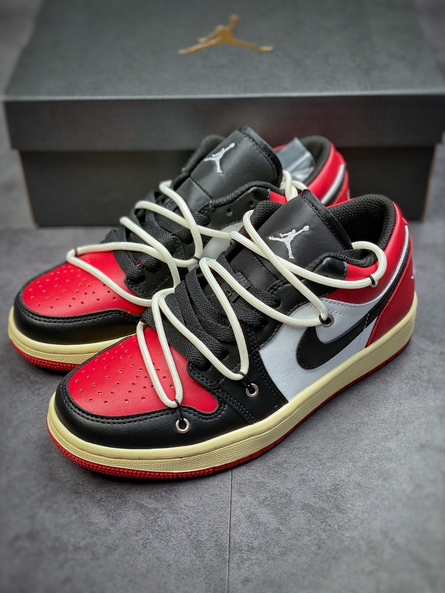 240 Air Jordan 1 Low 解构鞋带 低帮复古文化休闲运动篮球鞋553560-612
