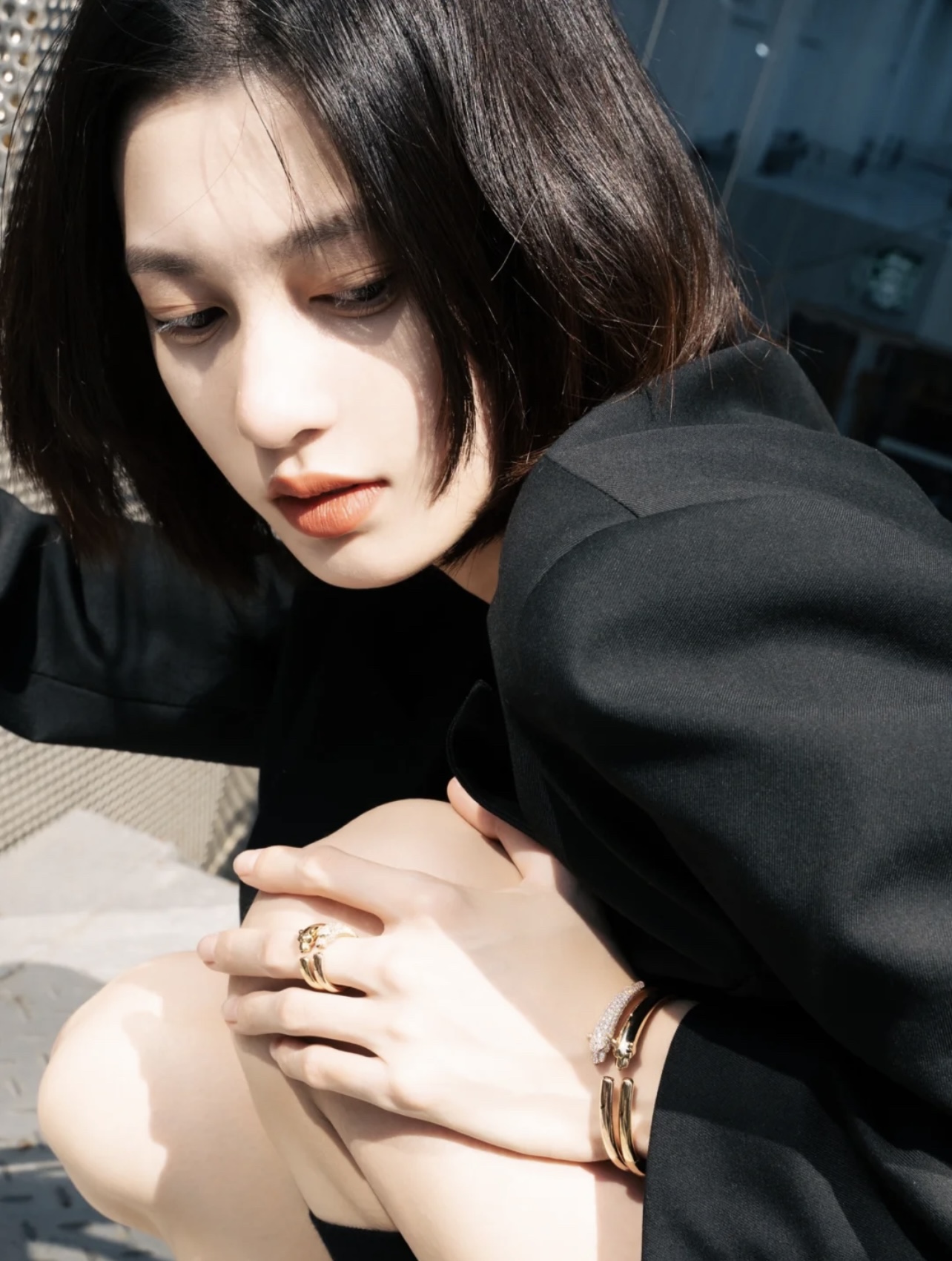 Cartier Cartier 高级珠宝系列 CNC手镶钻卡地亚细版半钻豹子手镯 均码17 超厚实 超霸气豹