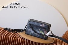 Louis Vuitton LV Soft Trunk Bags Handbags Damier Graphite Canvas Chains N45278