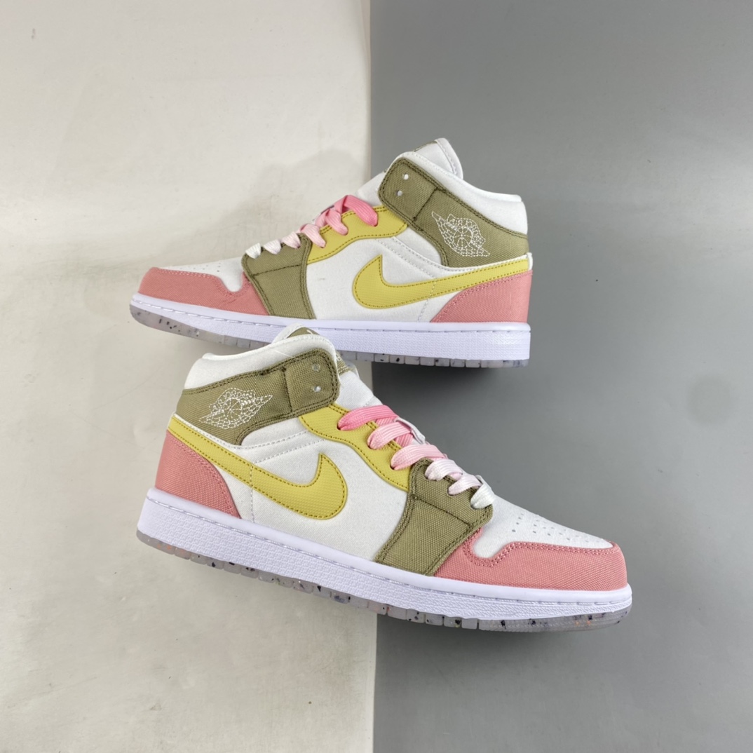 P240 Air Jordan 1 Mid AJ1 乔1 中帮百搭休闲运动板鞋 DJ0338-100