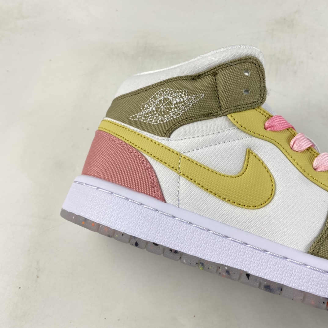 P240 Air Jordan 1 Mid AJ1 乔1 中帮百搭休闲运动板鞋 DJ0338-100
