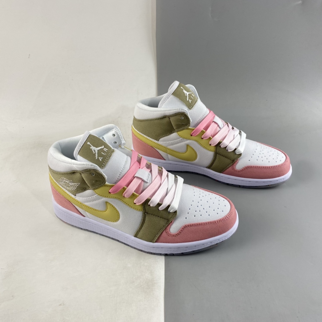 P240 Air Jordan 1 Mid AJ1 乔1 中帮百搭休闲运动板鞋 DJ0338-100