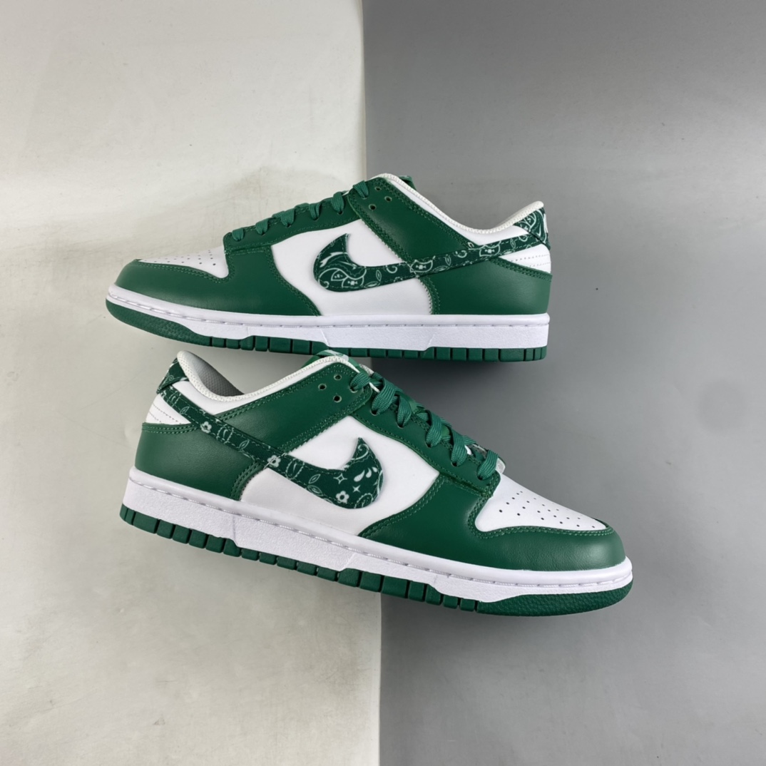 P280 Nike Dunk Low ” Green Paisley” 白绿 腰果花低帮运动休闲板鞋 DH4401-102