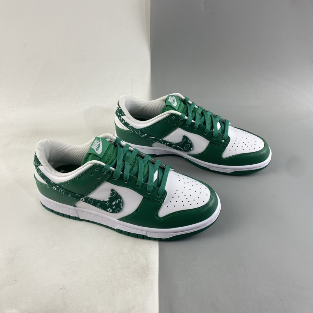 P280 Nike Dunk Low ” Green Paisley” 白绿 腰果花低帮运动休闲板鞋 DH4401-102