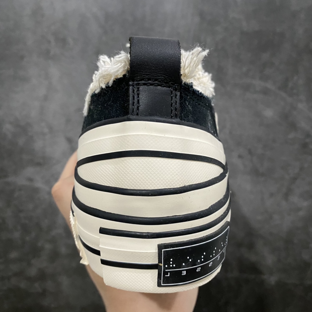 图片[3]-终端 东莞纯原 大厂出品 目前为止唯一纯原级别 吴建豪个人新锐品牌xVESSEL G.O.P. Low解构重叠厚底软木低帮百搭增高帆布硫化板鞋“黑米白流苏”F19X001支持扫码防伪标签特殊效果#支持NFC网页编码识别#✅ 升级厚实木塞内底#纯手工贴合多重围条硫化工艺#正确渐变效果原盒包装物#采用12蛊司厚实舒适帆布面料#流苏做旧复古效果❗️余文乐 蔡徐坤助攻款式 尺码：35 36 37 38 39 40 41 42 43 44 45-选品中心