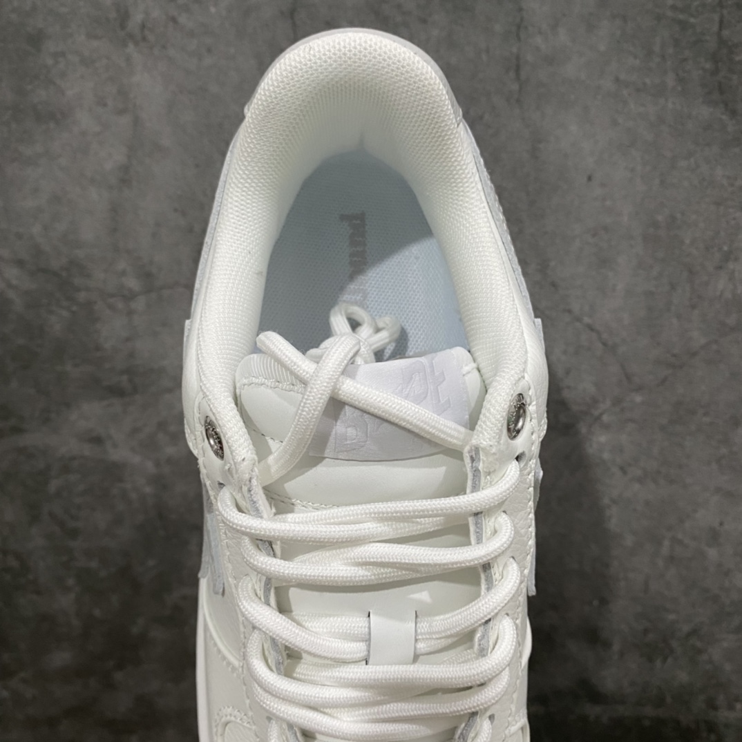 图片[7]-M版纯原 JJJJound x Bape Sta To Low 明星同款 联名款猿人头低帮运动休闲板鞋 市售最高版本 原鞋开发 匠心打造 开发时长超过半年 鞋面内里均采用市场最好的头层牛皮 原数据进口机台高频印压LOGO 中底嵌入Ortholite缓震材质 全套包装 包含猿人logo定制防尘袋 定制迷彩鞋垫一副 尺码：36 38 40 41 42 42.5 43 44 45-选品中心