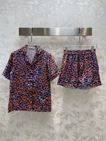 Dior Clothing Pajamas Shirts & Blouses Shorts Leopard Print Printing Spring/Summer Collection