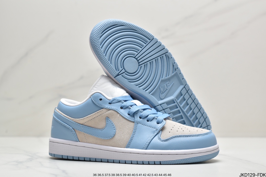 160 耐克Nike Wmns Air Jordan 1 Low”White Wolf Grey”AJ1乔丹一代低帮经典复古文化休闲运动篮球鞋＂DM9868