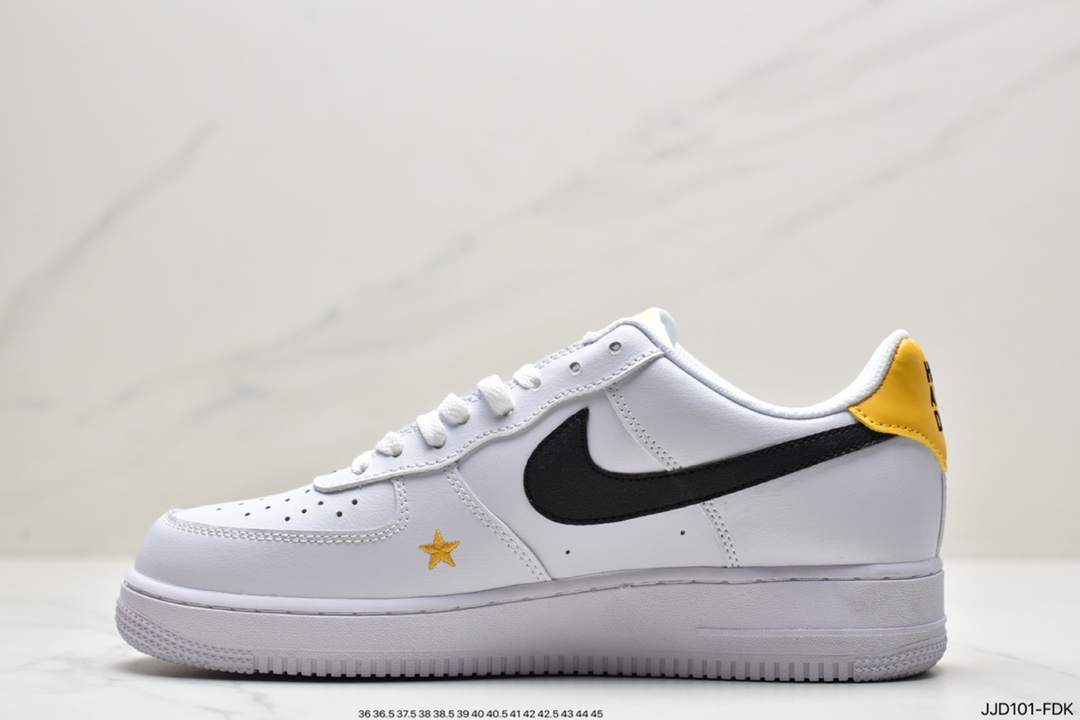 130 真标耐克Nike Air Force 1 Low GS 2022新款白黄色 DM0983-100