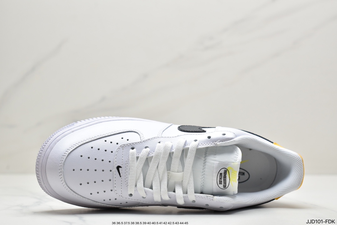 130 真标耐克Nike Air Force 1 Low GS 2022新款白黄色 DM0983-100