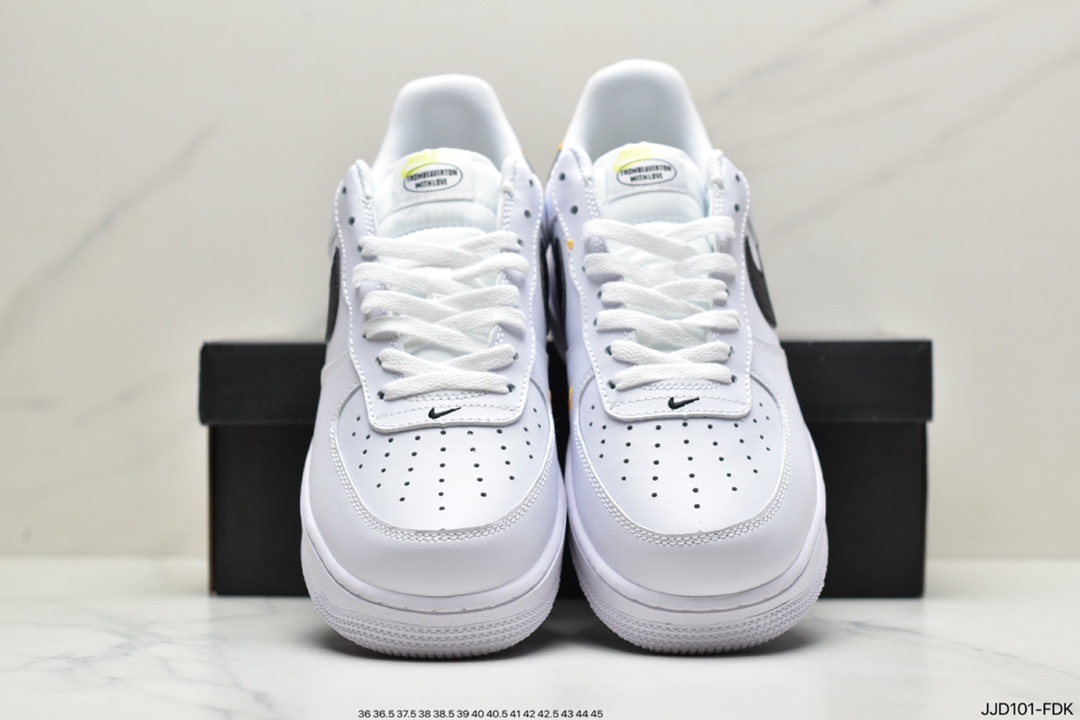 130 真标耐克Nike Air Force 1 Low GS 2022新款白黄色 DM0983-100