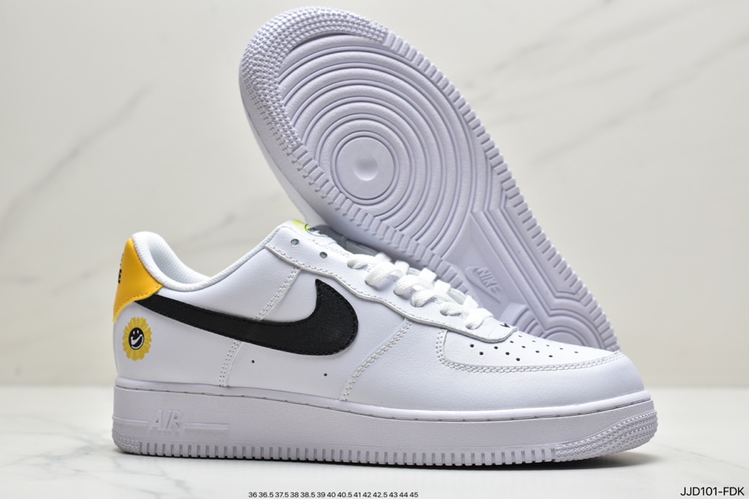 130 真标耐克Nike Air Force 1 Low GS 2022新款白黄色 DM0983-100