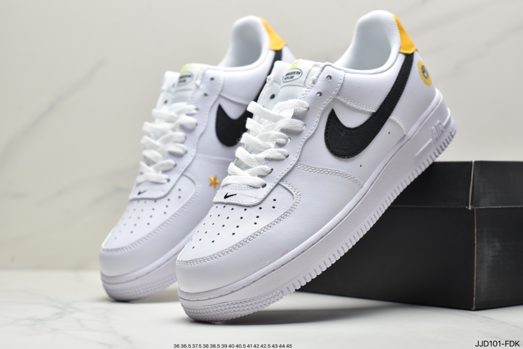 130 真标耐克Nike Air Force 1 Low GS 2022新款白黄色 DM0983-100