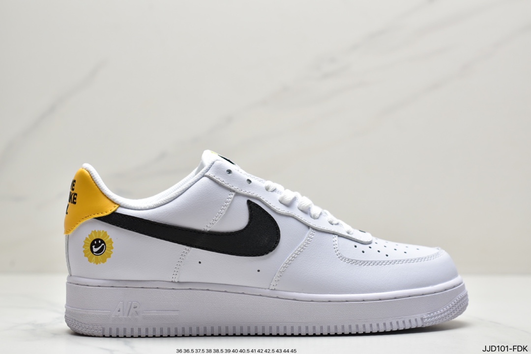 130 真标耐克Nike Air Force 1 Low GS 2022新款白黄色 DM0983-100
