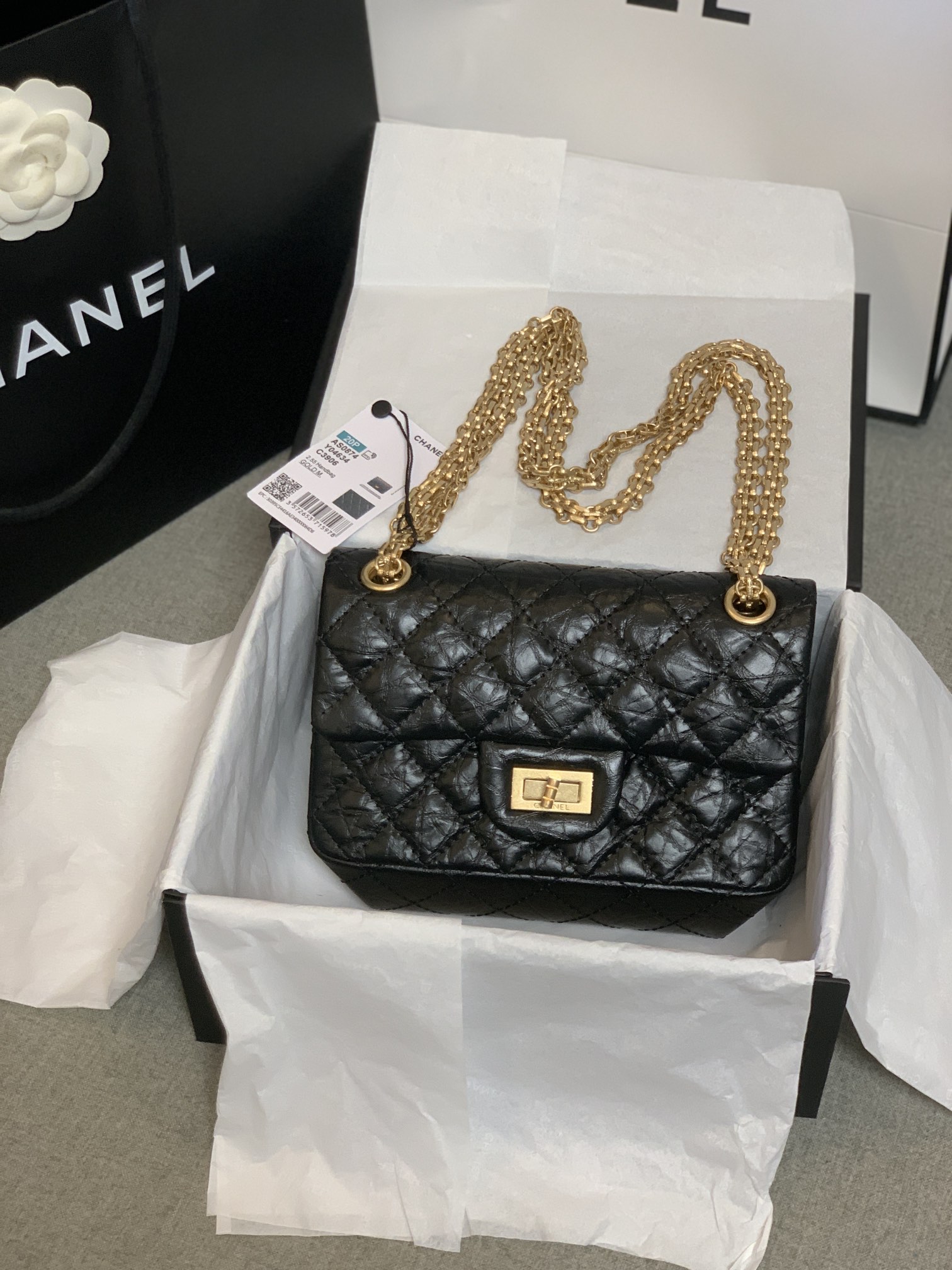 A224 negro textura de palma hebilla dorada en stock, con sello de acero, tamaño: 20CM pequeño