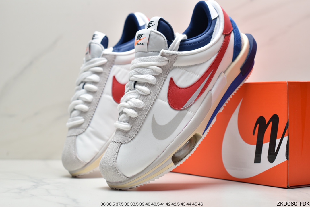 Nike Air Zoom Cortez SP 4.0”OG Royal Fuchsia”4.0 Series Improved Forrest Gump Low Top DQ0581-100