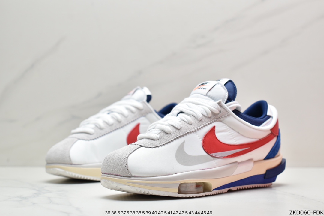 Nike Air Zoom Cortez SP 4.0”OG Royal Fuchsia”4.0 Series Improved Forrest Gump Low Top DQ0581-100