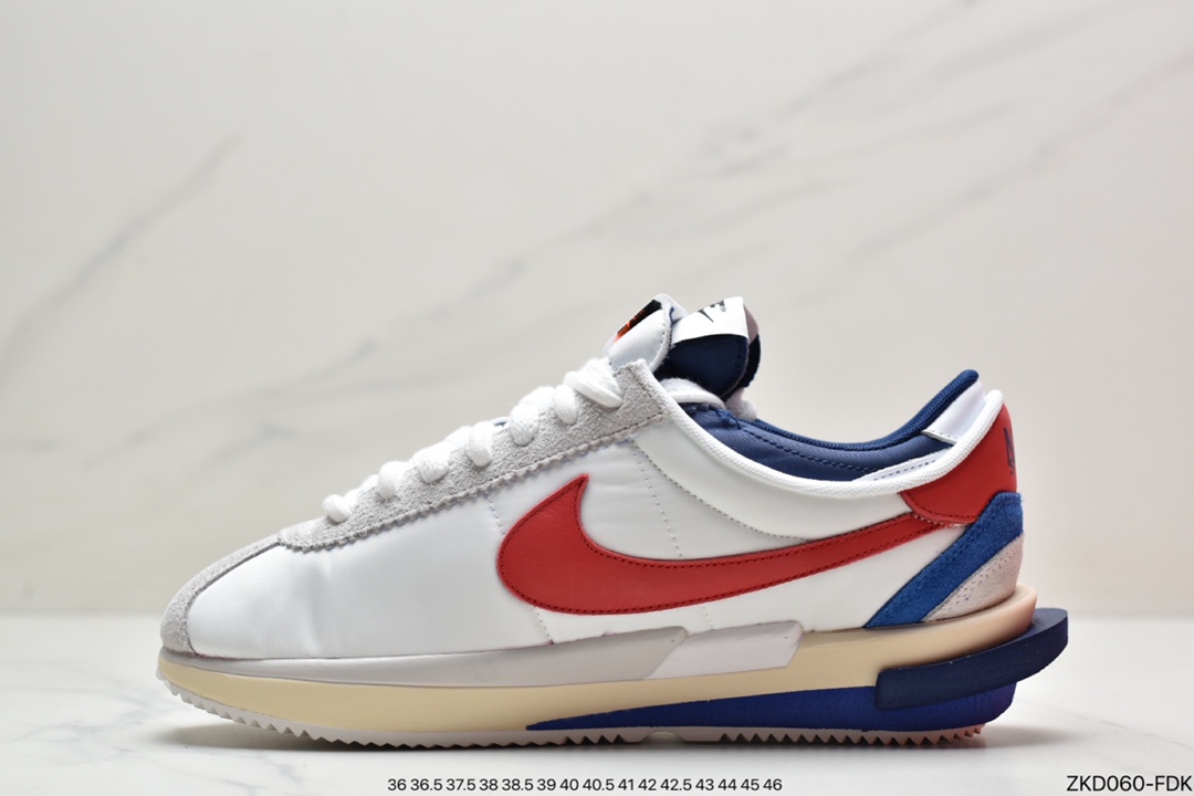 Nike Air Zoom Cortez SP 4.0”OG Royal Fuchsia”4.0 Series Improved Forrest Gump Low Top DQ0581-100