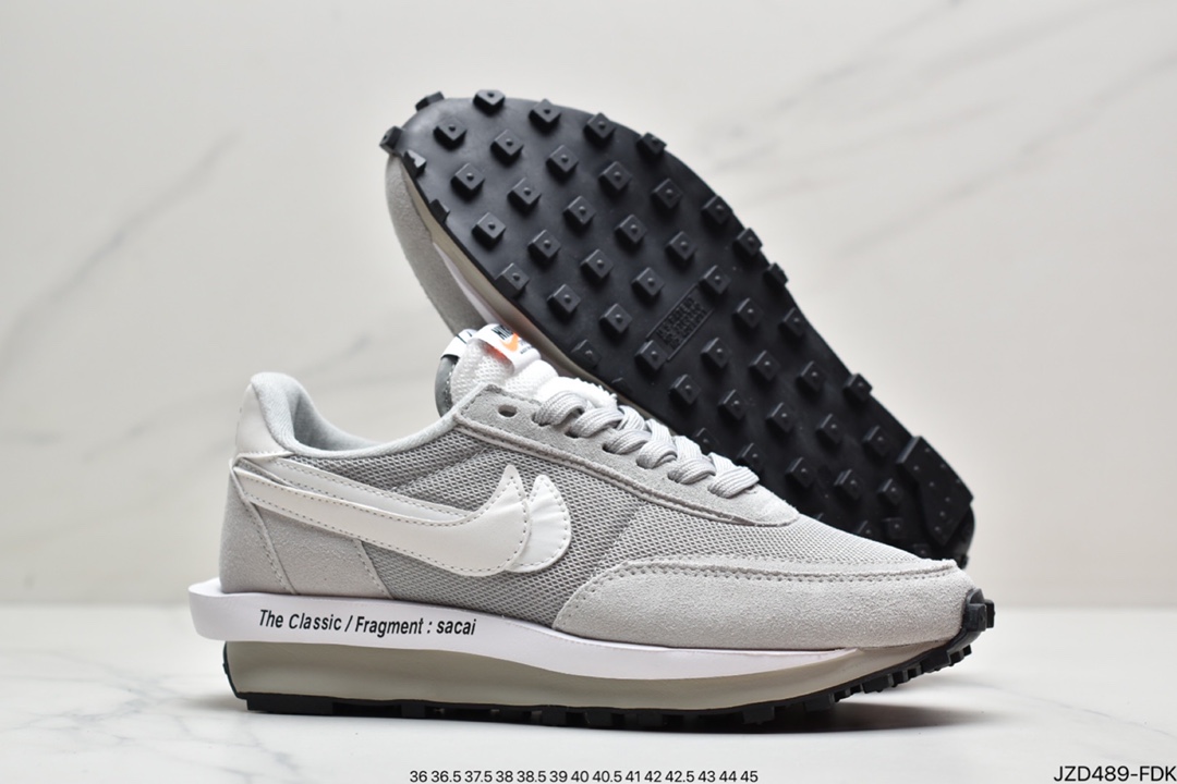 140 耐克CLOT x Sacai x Nike LDWaffle ” Cool Grey ” 陈冠希凝结 DH3114-001