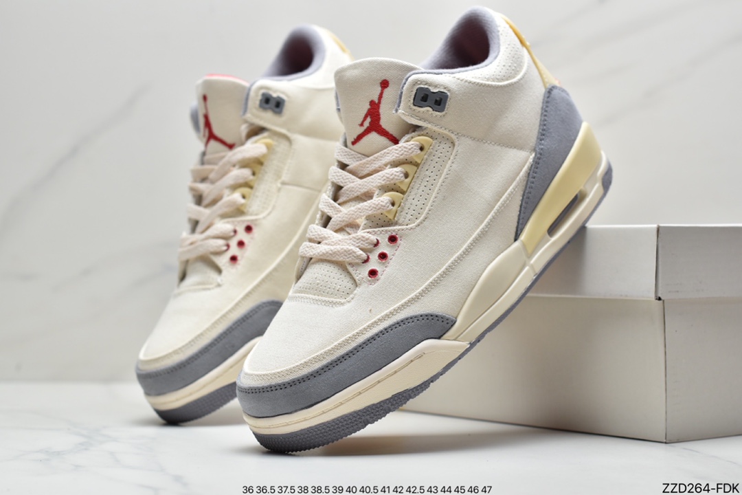 250 Air Jordan 3 Retro SE ”Muslin” 米白棉布 AJ3 乔丹3代 aj3 乔3 DH7139-100