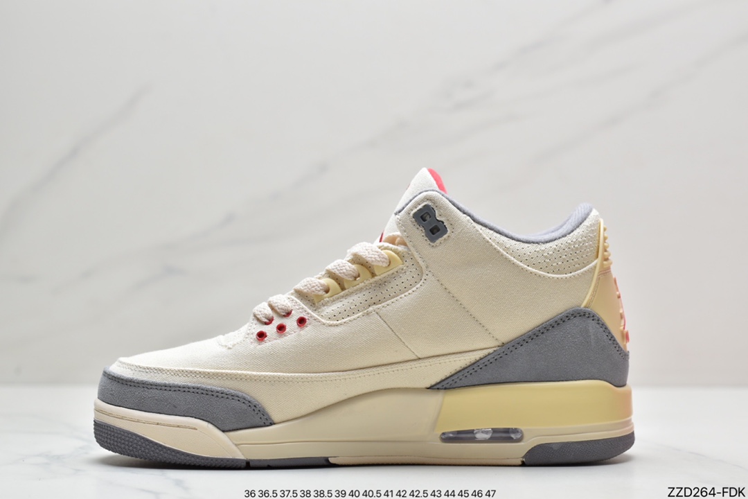 250 Air Jordan 3 Retro SE ”Muslin” 米白棉布 AJ3 乔丹3代 aj3 乔3 DH7139-100