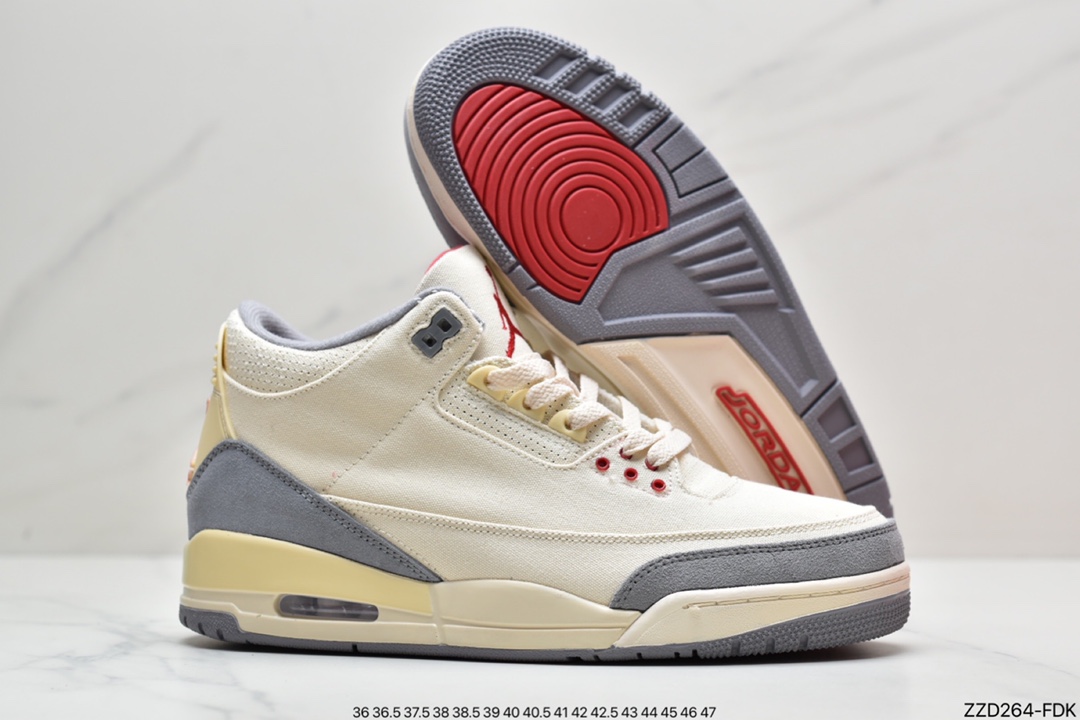 250 Air Jordan 3 Retro SE ”Muslin” 米白棉布 AJ3 乔丹3代 aj3 乔3 DH7139-100