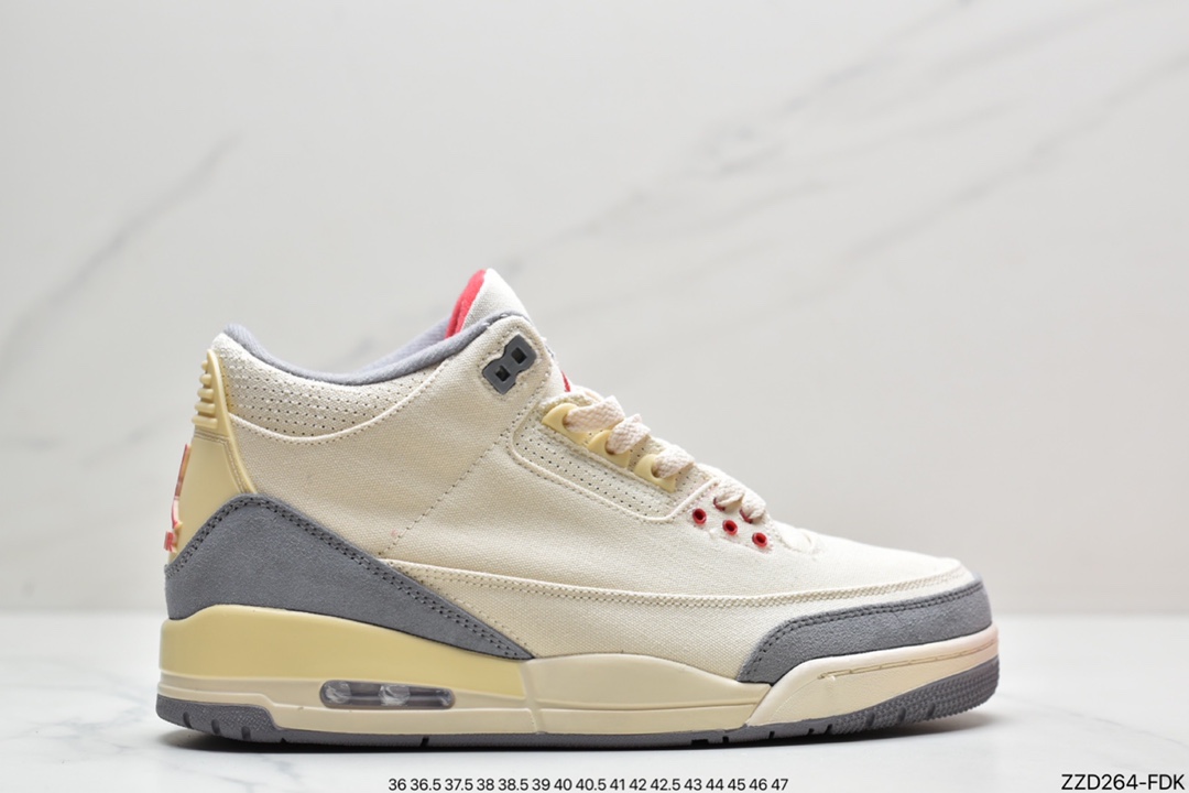 250 Air Jordan 3 Retro SE ”Muslin” 米白棉布 AJ3 乔丹3代 aj3 乔3 DH7139-100