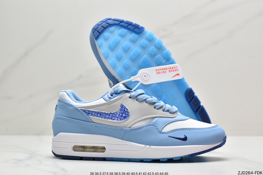 240  Nike Air Max 1 初代复古气垫慢跑鞋 ＃Max 1 洲际限定 美洲蓝图 DR0448-100