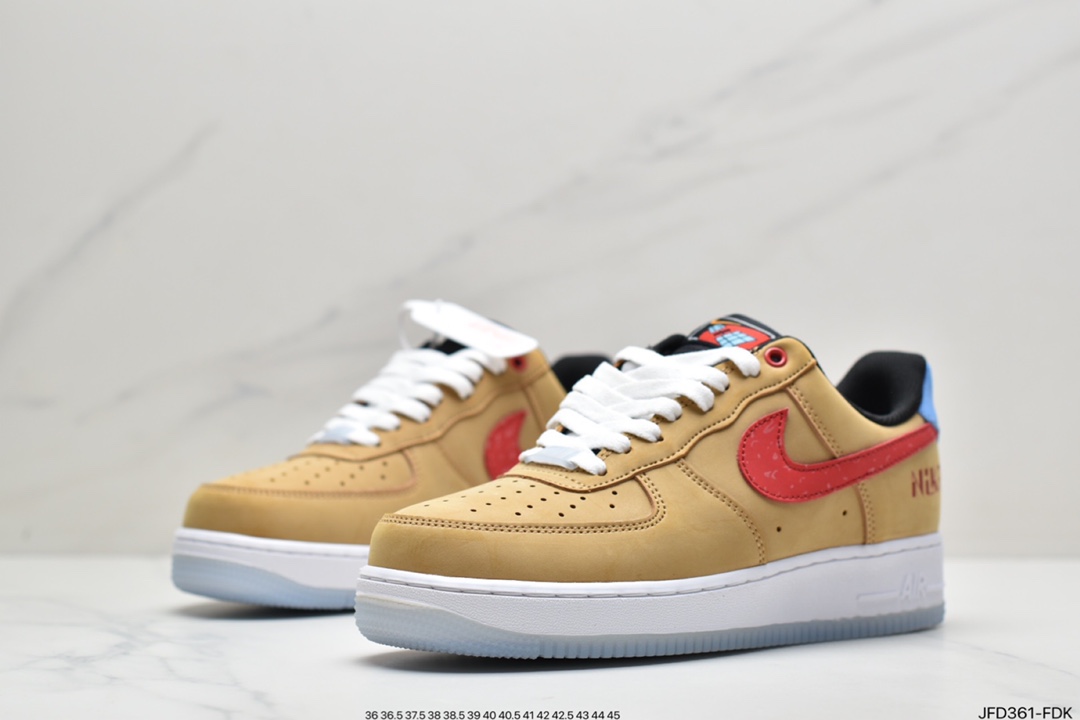 170 耐克Air Force 1 Nike Low 麦黄涂鸦原楦头原纸板 DQ7628