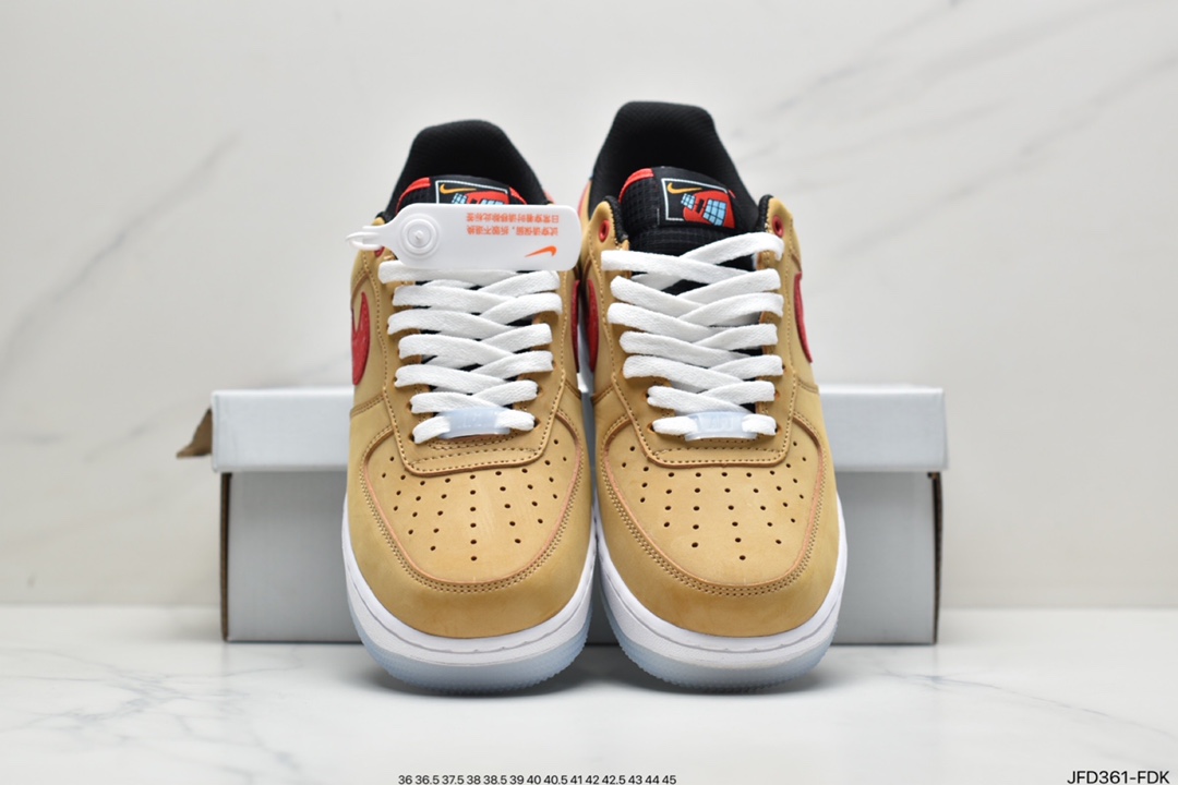 170 耐克Air Force 1 Nike Low 麦黄涂鸦原楦头原纸板 DQ7628