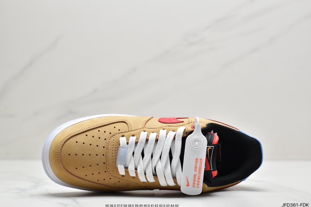 170 耐克Air Force 1 Nike Low 麦黄涂鸦原楦头原纸板 DQ7628