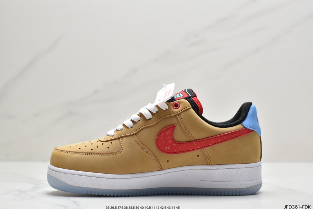 170 耐克Air Force 1 Nike Low 麦黄涂鸦原楦头原纸板 DQ7628