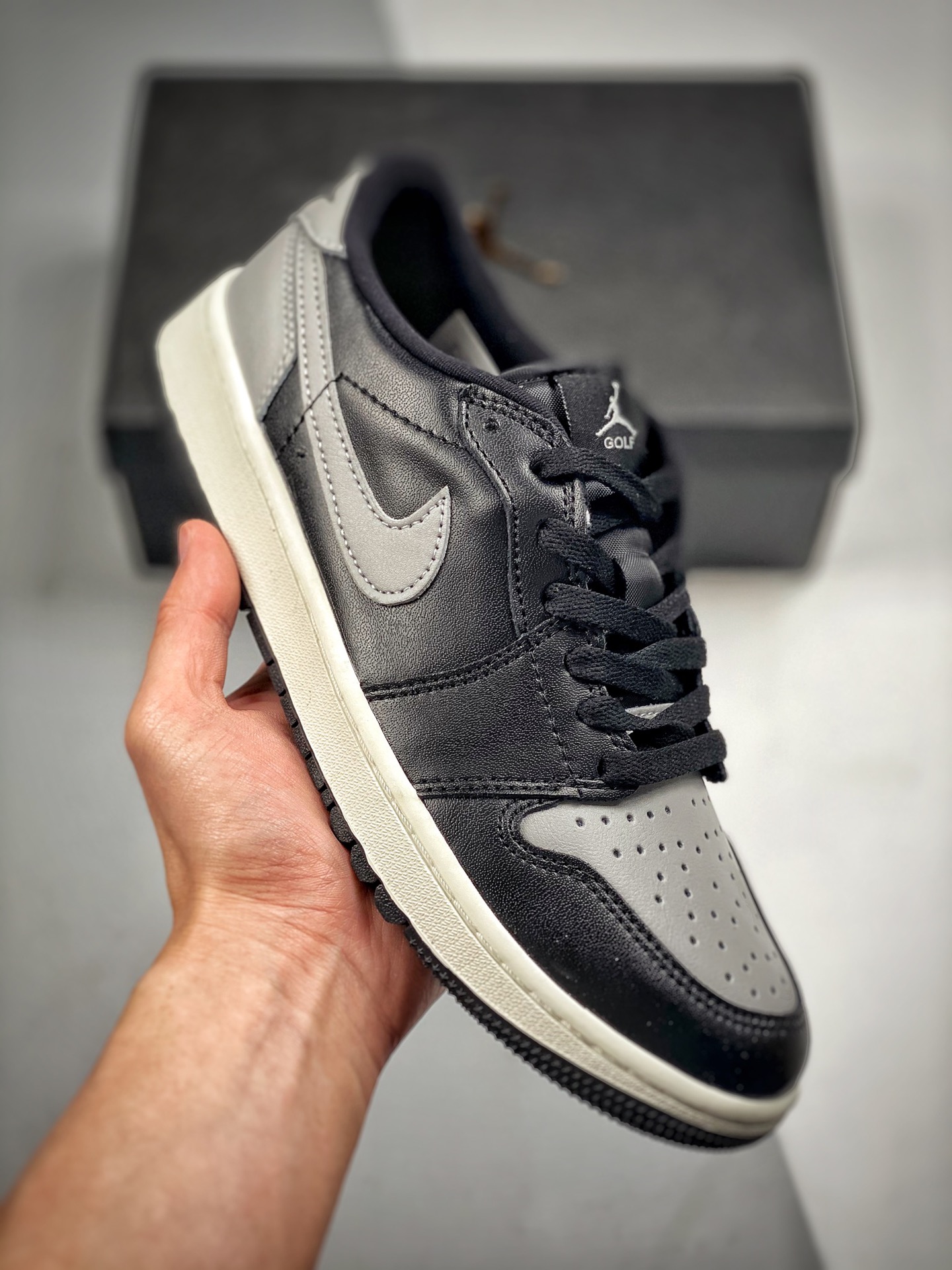-4 Air Jordan 1 Low sombra gris, zapatilla casual de caña baja AJ1, color oficial sincronizado, única en el mercado con…