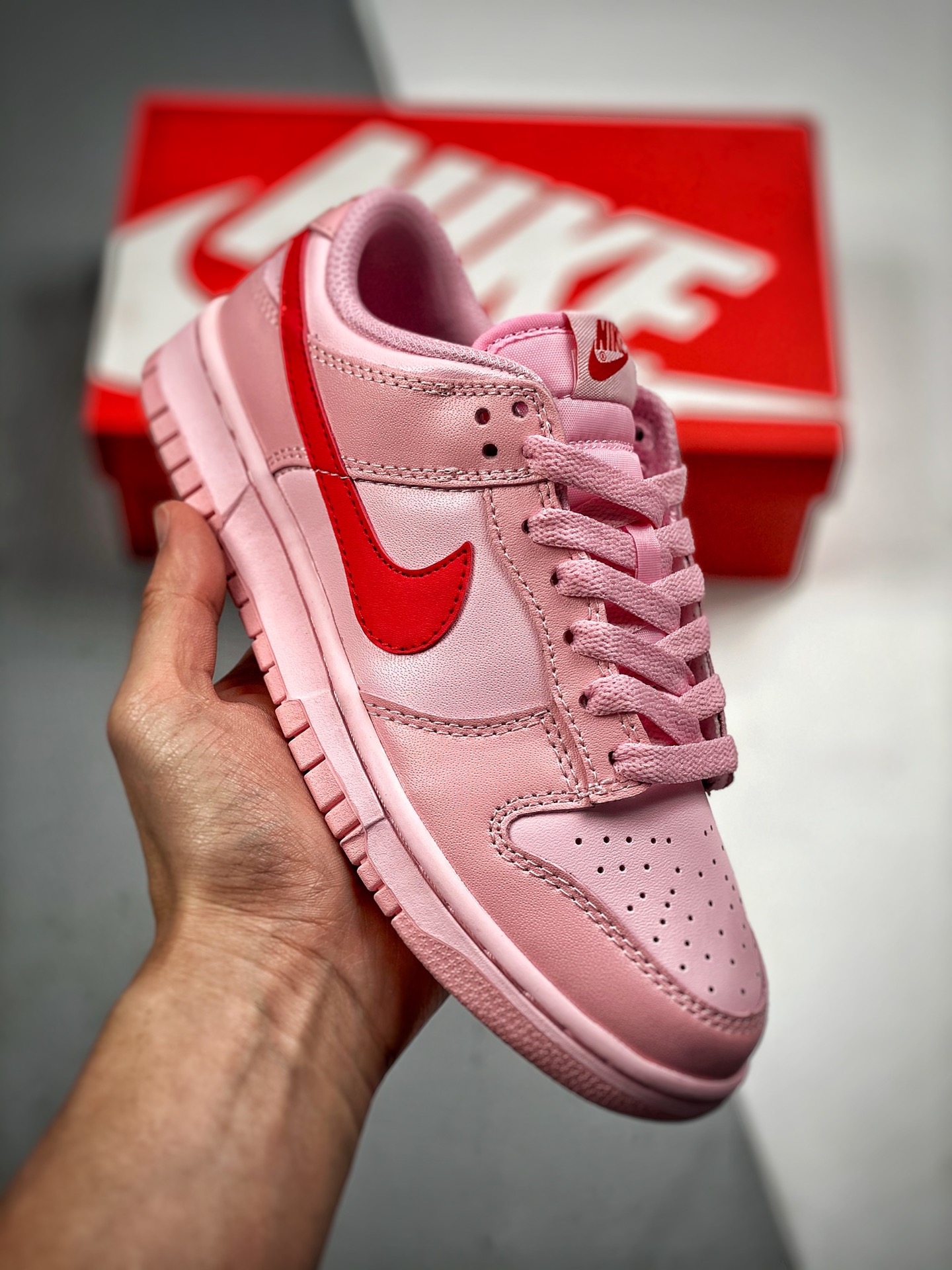 -4 Nk Dunk SB Low rosa, producción original de fábrica grande, lanzamiento con fotos reales, materiales de primera capa…