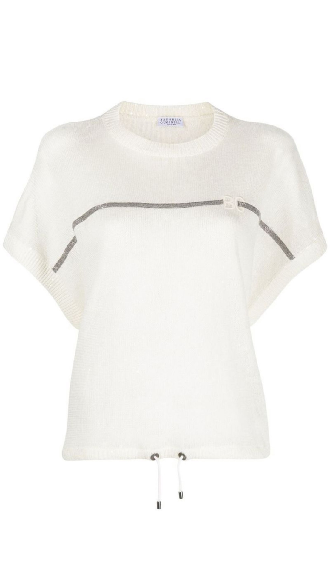 Brunello Cucinelli Embellished Linen-Silk Blend Knit Top 2 i1651632513 3280 0