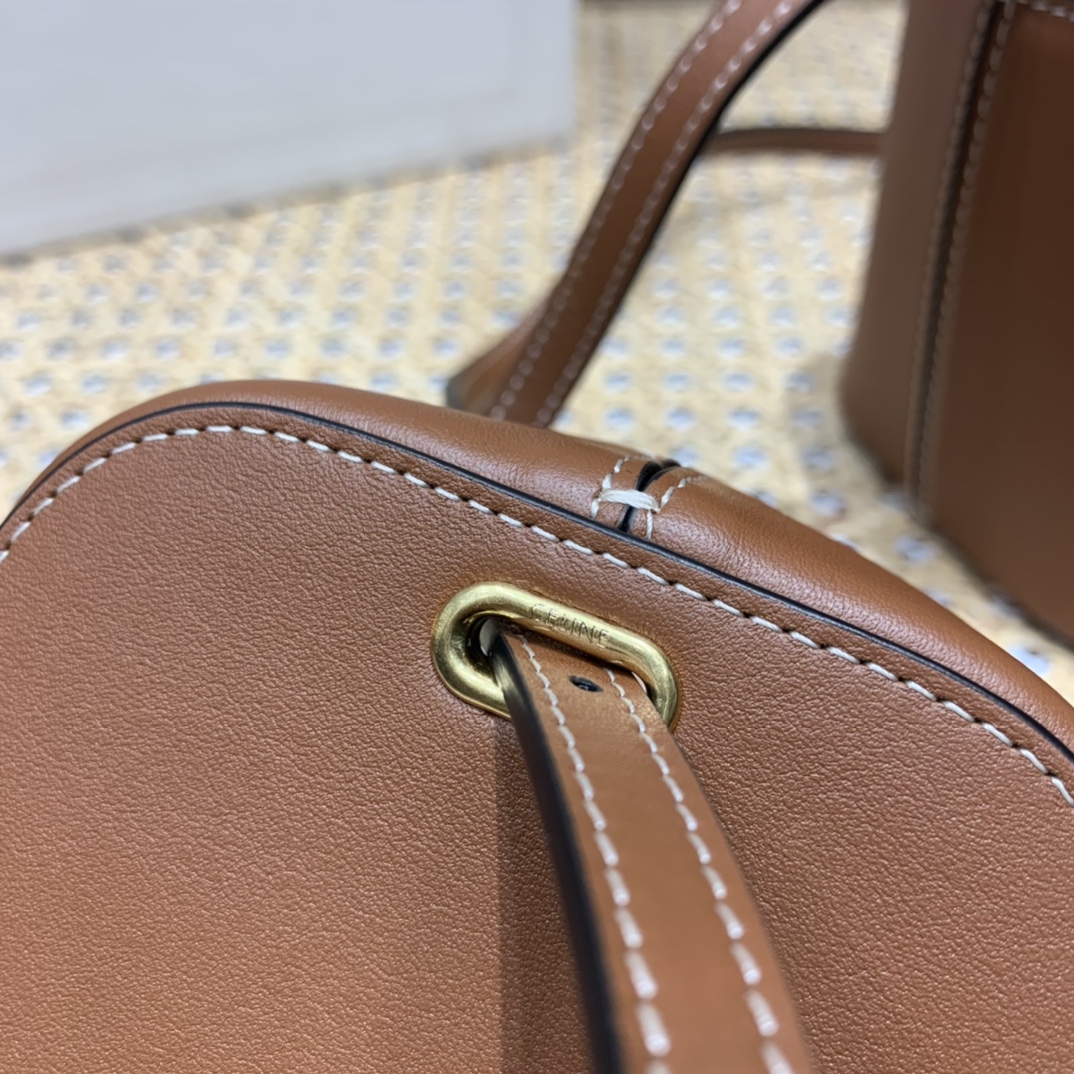 CELINE SMALL BOX CUIR TRIOMPHE 11CM BAG 199263焦糖色