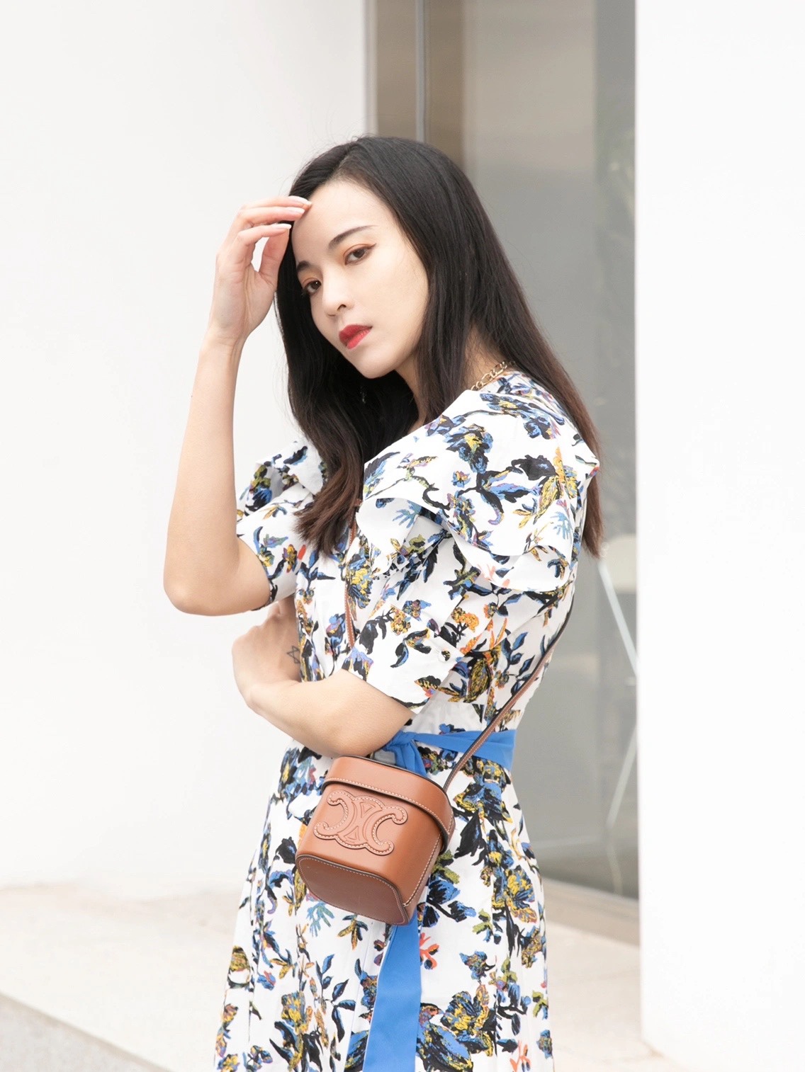 CELINE SMALL BOX CUIR TRIOMPHE 11CM BAG 199263焦糖色