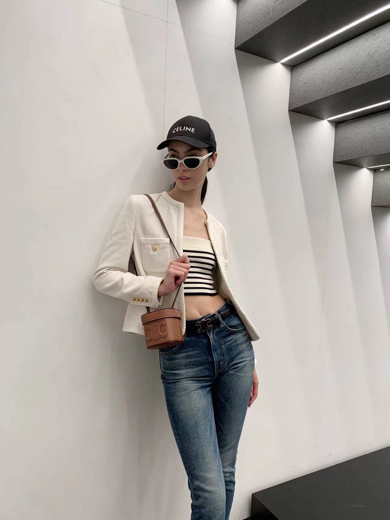 CELINE SMALL BOX CUIR TRIOMPHE 11CM BAG 199263焦糖色