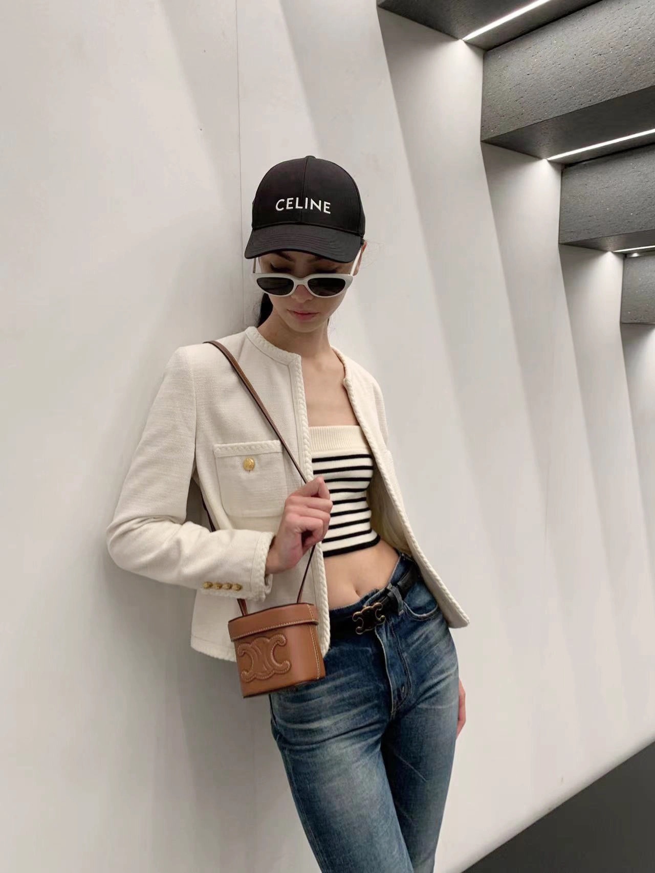 CELINE SMALL BOX CUIR TRIOMPHE 11CM BAG 199263焦糖色