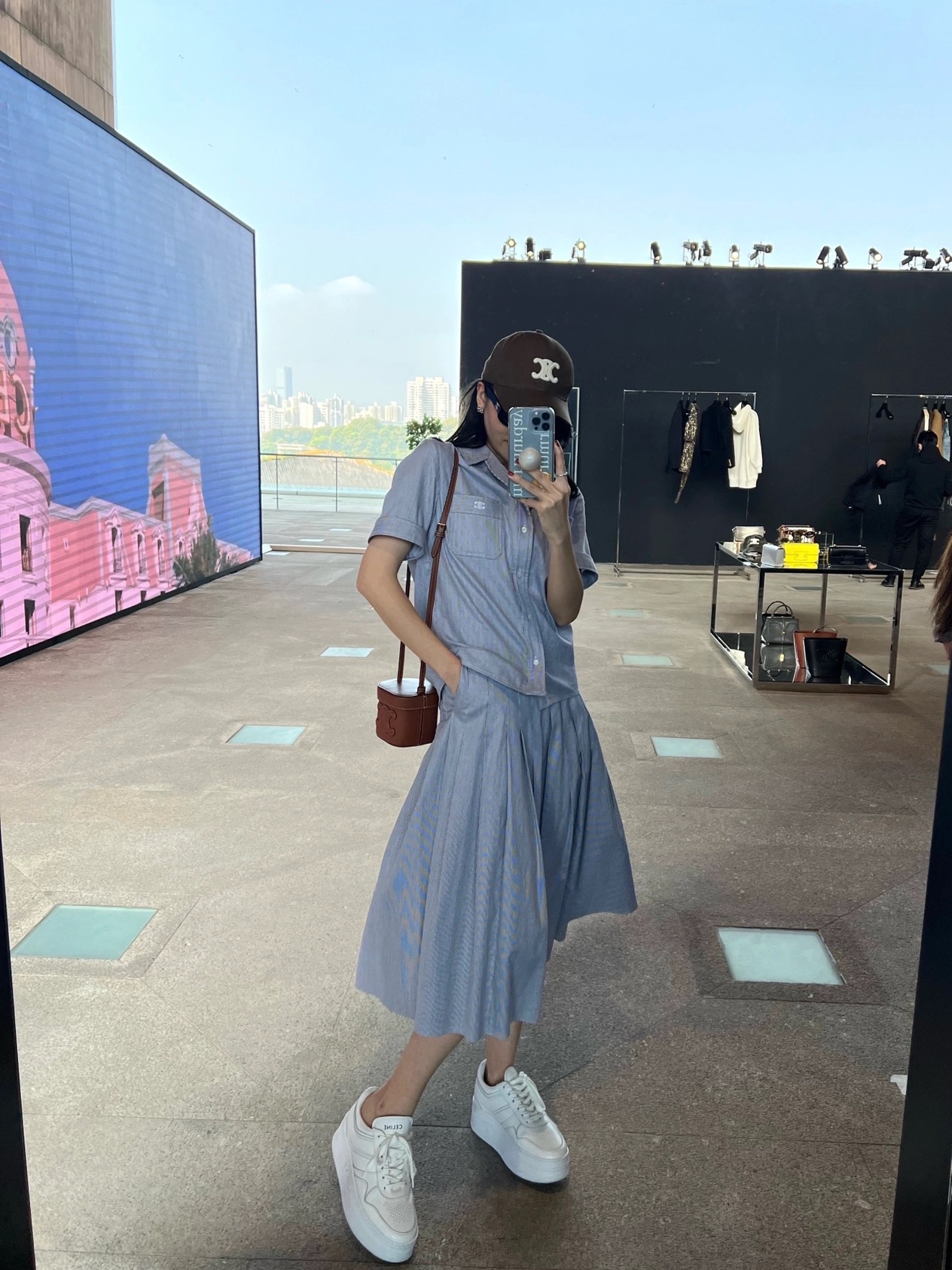 CELINE SMALL BOX CUIR TRIOMPHE 11CM BAG 199263焦糖色