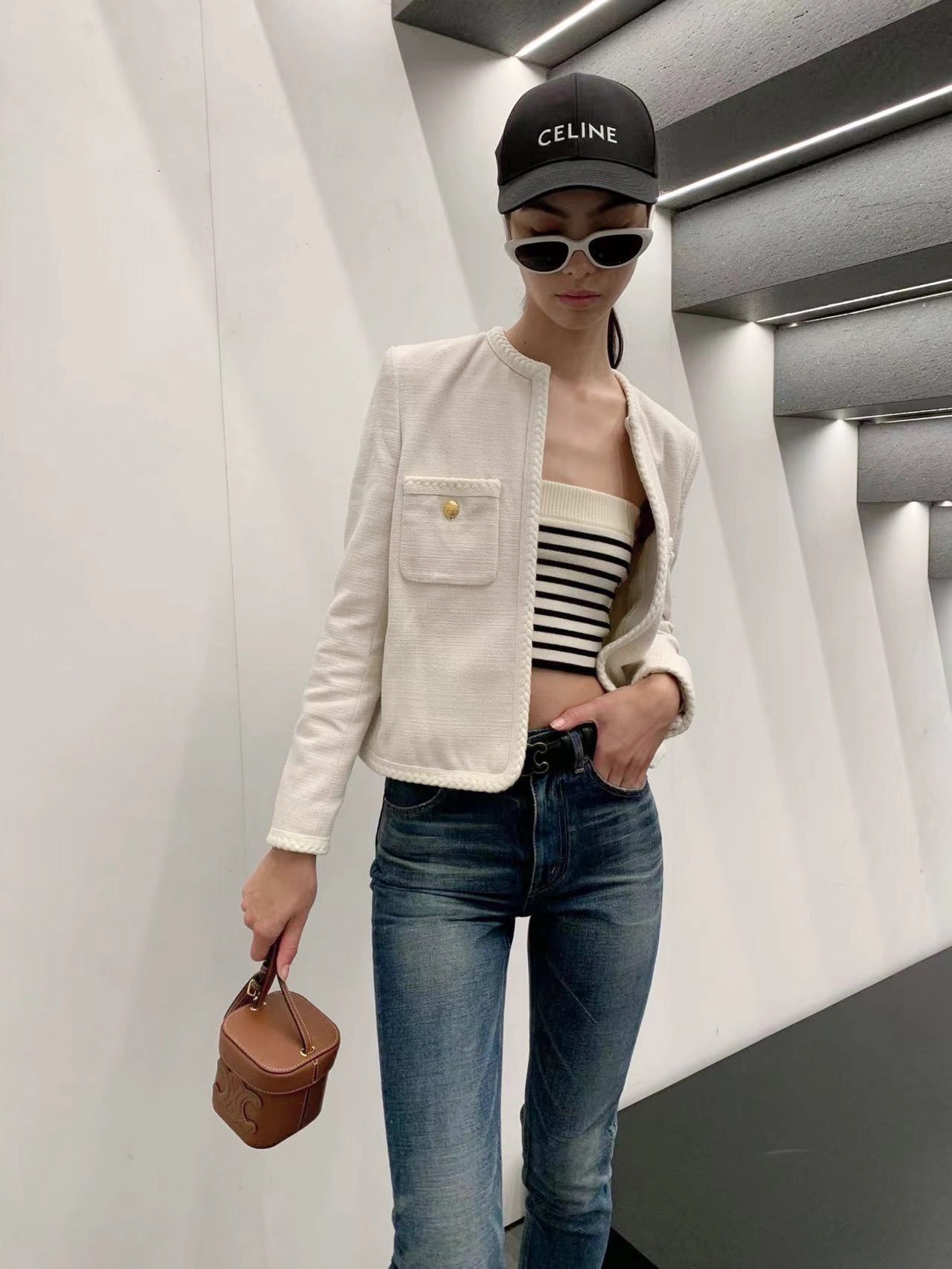 CELINE SMALL BOX CUIR TRIOMPHE 11CM BAG 199263焦糖色